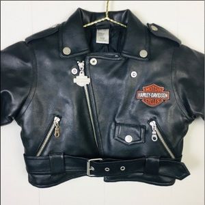 Harley Davidson Toddlers Leather Biker Jacket